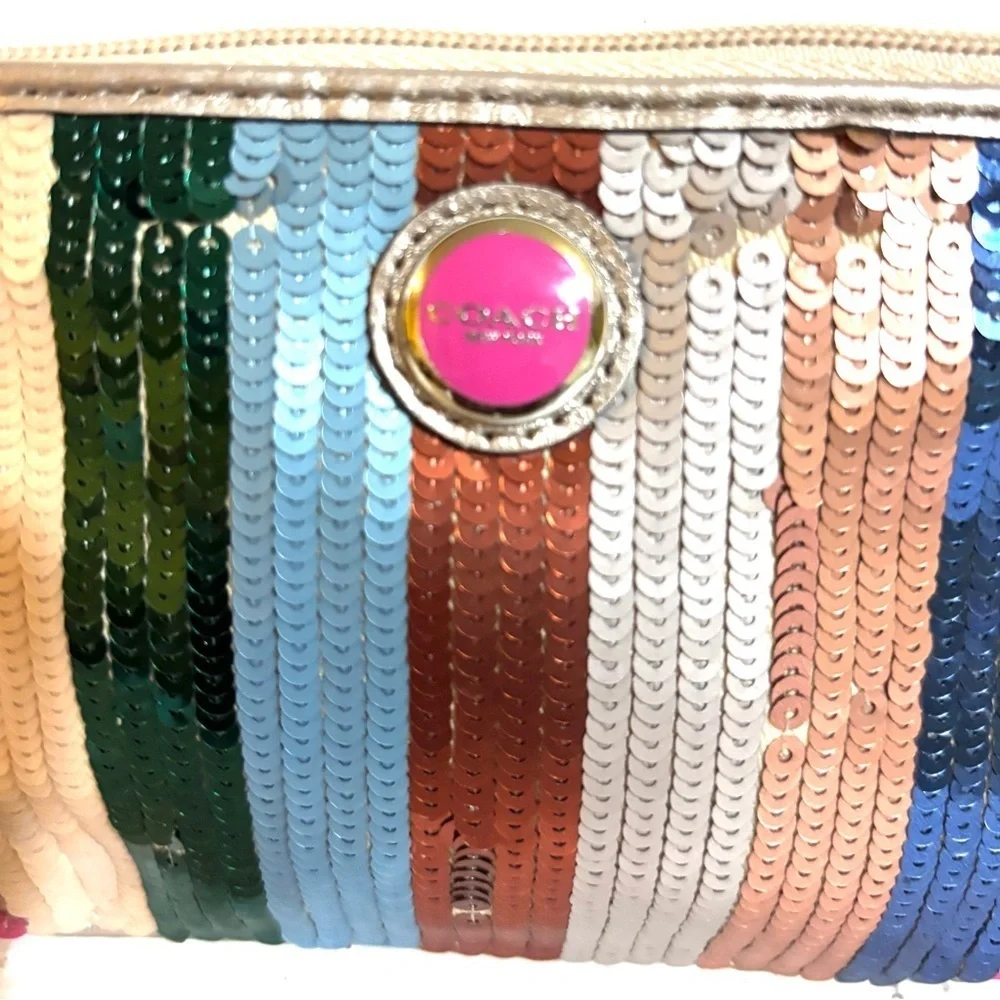 Coach Colorful Sequin Wristlet